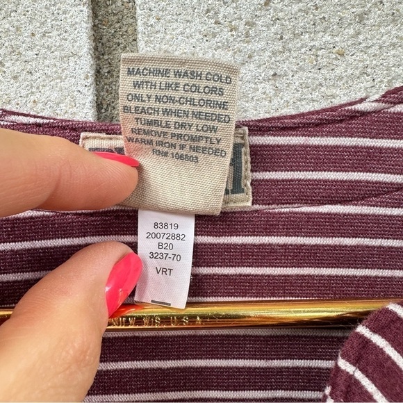 Duluth Trading Ponte Pro Tunic Red Stripe Pockets Moisture Wicking Plus - Picture 7 of 12